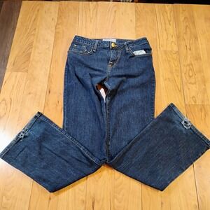 Phat Fashions Silver Label Women's Size 9 Dark Wash Flare Stretch Blue Jeans